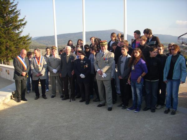 Le groupe à l'issue de la cérémonie de Vassieux